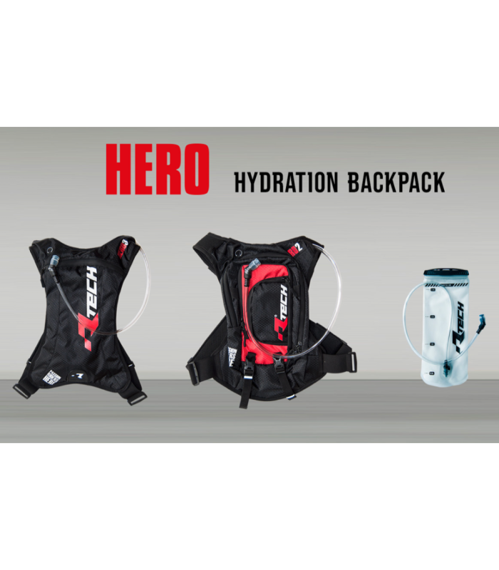MOCHILA HIDRATACIÓN RTECH HERO 2 (NEGRO/ROJO)