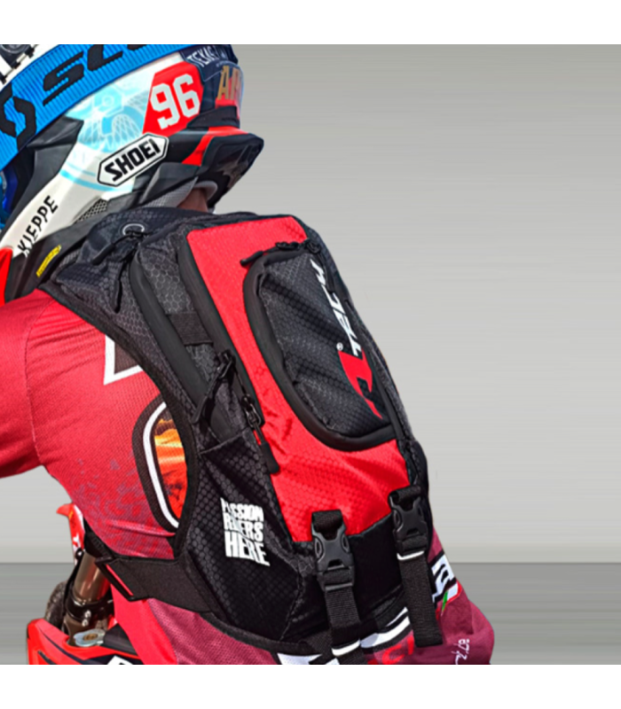 MOCHILA HIDRATACIÓN RTECH HERO 2 (NEGRO/ROJO)