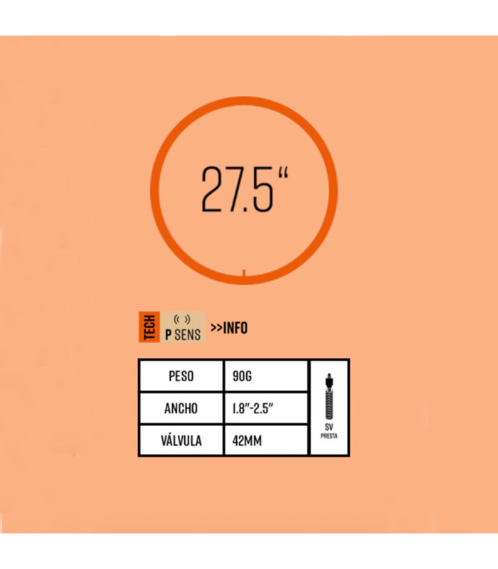TUBOLITO TUBO-MTB PSENS SV 42 TUBE (27.5" X 1.8"-2.5")