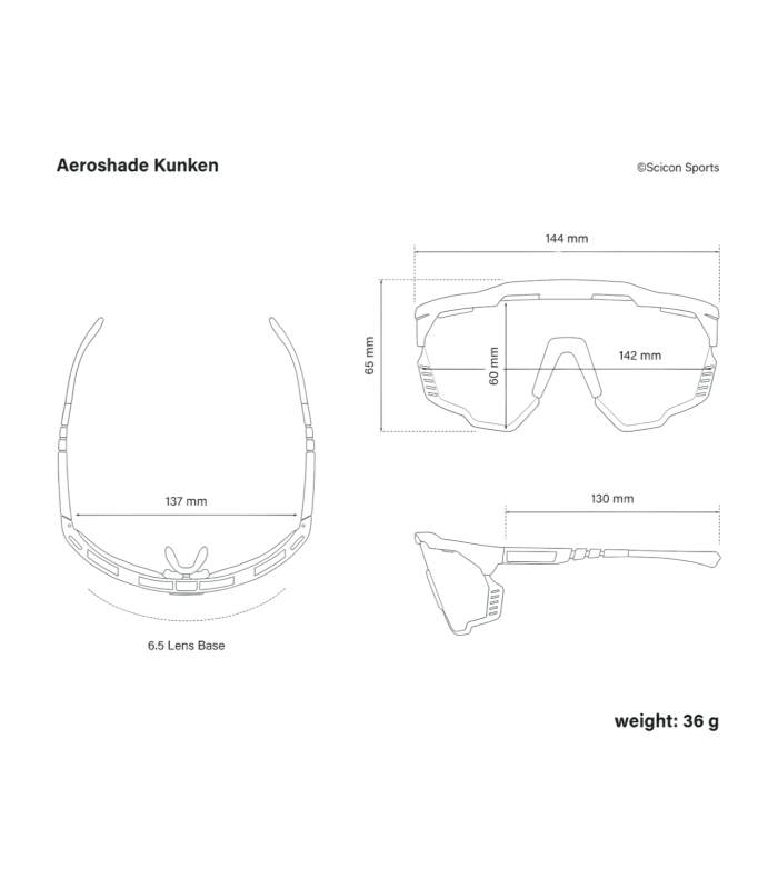 GAFAS SCICON AEROSHADE KUNKEN AMARILLO NEÓN (LENTE MULTIESPEJO AZUL)