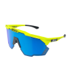GAFAS SCICON AEROSHADE KUNKEN AMARILLO NEÓN (LENTE MULTIESPEJO AZUL)