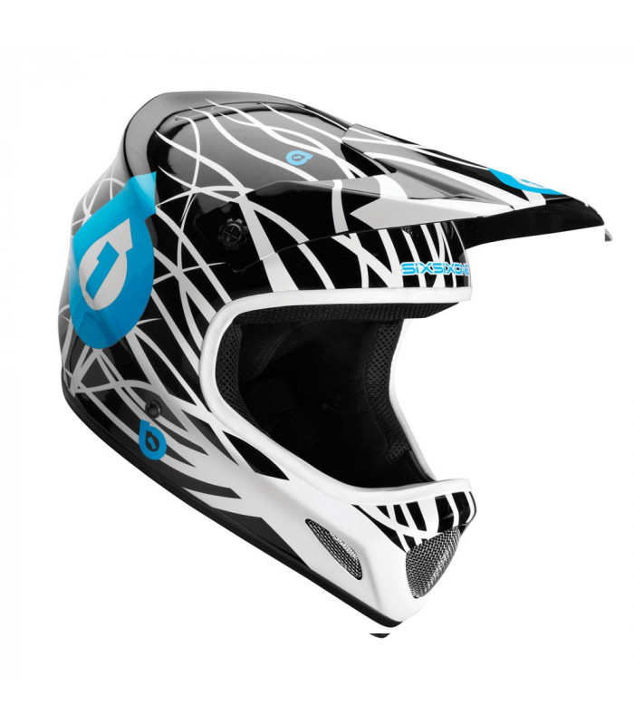 SIXSIXONE EVO WIRED BLACK/CYAN HELMET (SIZE: XL)