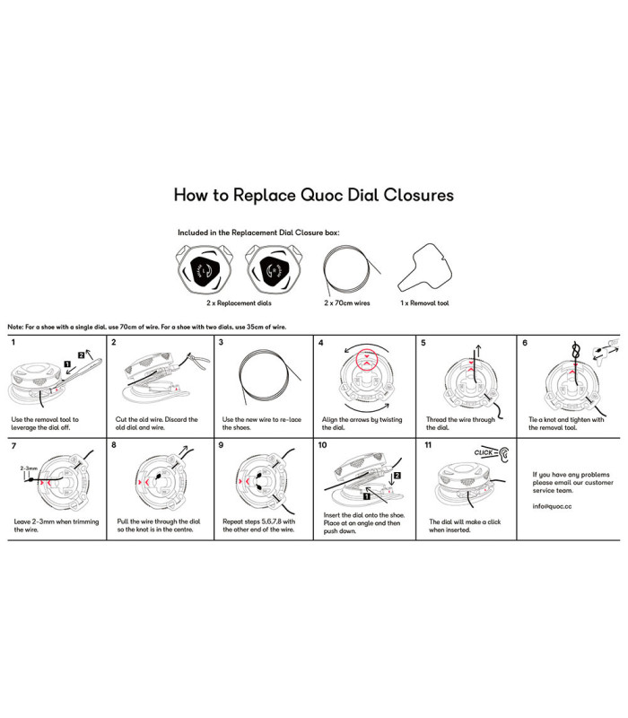 QUOC REPLACEMENT DIAL CLOSURE (BLACK)