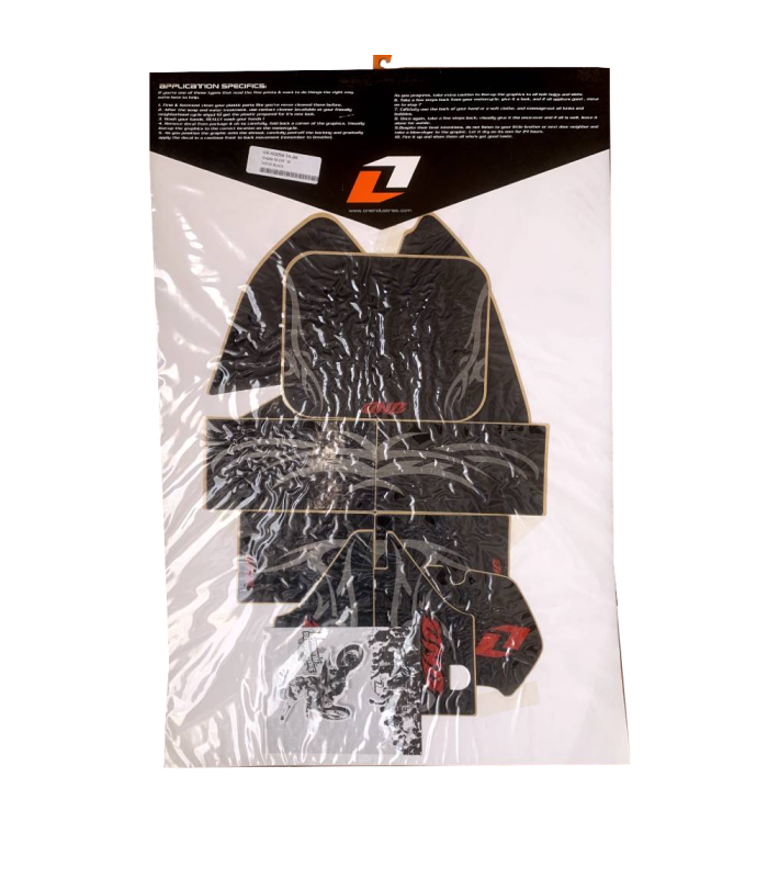ONE INDUSTRIES TATOO BLACK GRAPHICS KIT HONDA CRF 50 (2004-2010)