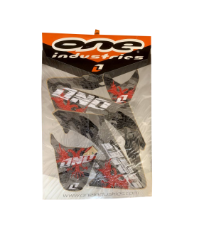 KIT ADHESIVOS + FUNDA ASIENTO ONE BLACK CAMO HONDA CRF 50 (2004-2007) | TopFun.com