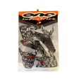 KIT ADHESIVOS + FUNDA ASIENTO ONE INDUSTRIES TATOO BLACK HONDA CRF 50 (2004-2007)