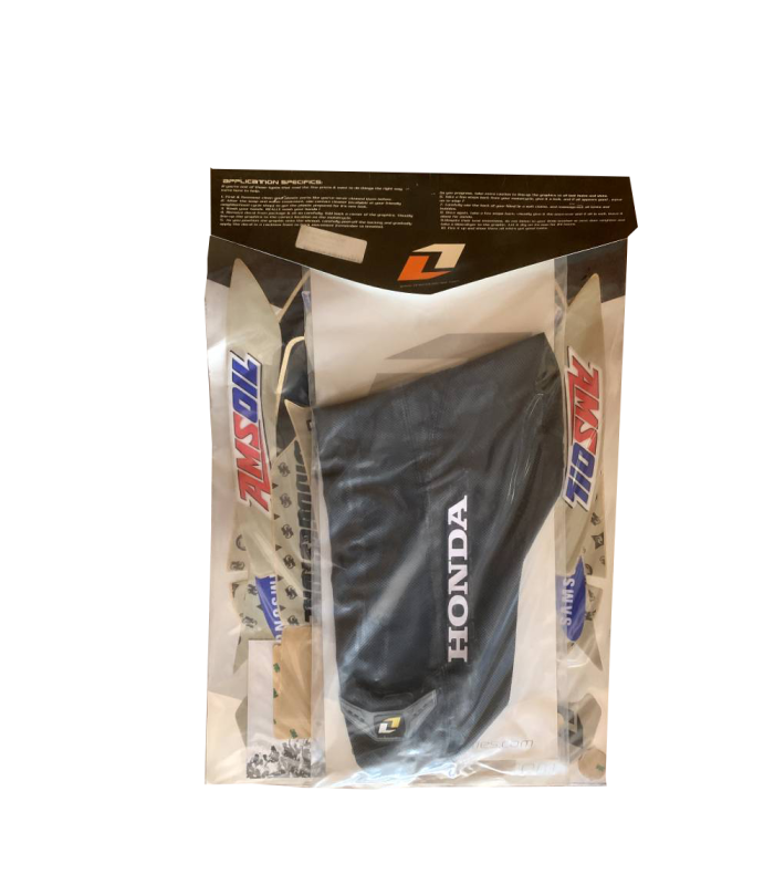 ONE INDUSTRIES GOLD SAN DIEGO GRAPHICS KIT + SEAT COVER HONDA CRF 250 (2006-2009)