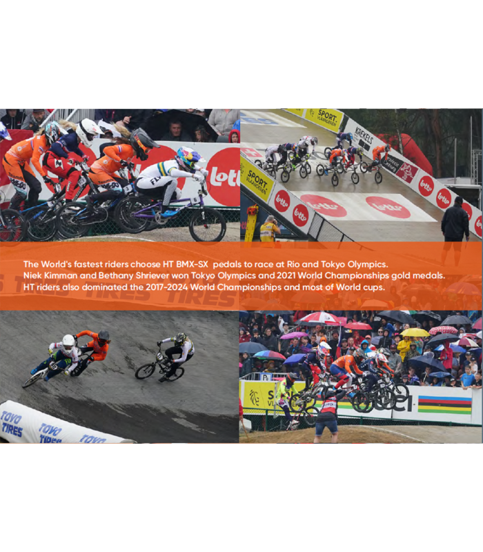 PEDALES PLATAFORMA HT AE12 (ROJO)