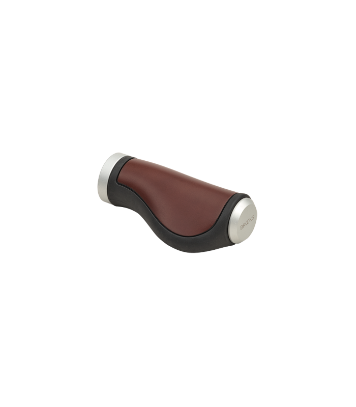 BROOKS ERGONOMIC LEATHER GRIPS (BROWN/130 MM-100 MM)