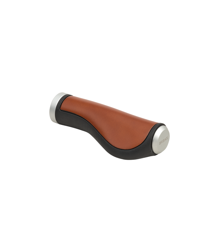 BROOKS ERGONOMIC LEATHER GRIPS (HONEY/130 MM-130 MM)