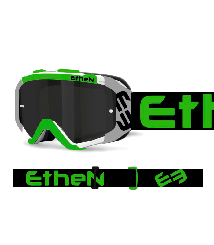 ETHEN ARES WHITE GOGGLES (MIRROR BLACK LENS)
