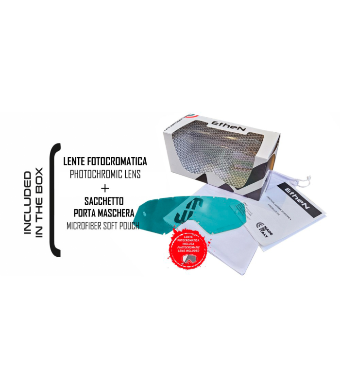 ETHEN ARES WHITE GOGGLES (MIRROR BLACK LENS)