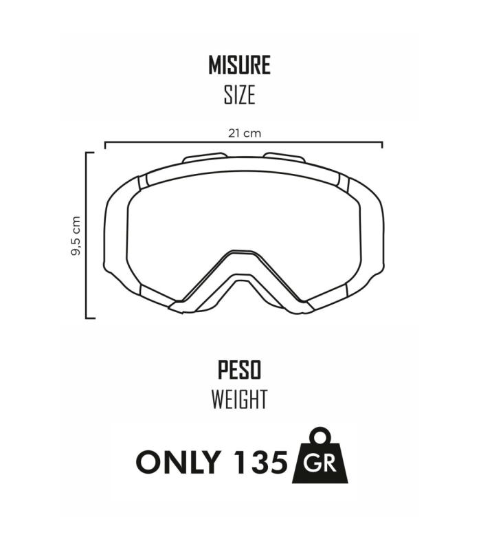 ETHEN 05R RED GOGGLES (MIRROR BLUE LENS)
