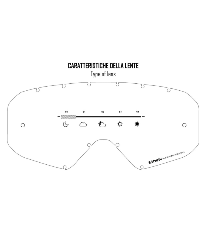 ETHEN 05 PRIMIS WHITE-RED GOGGLES (CLEAR LENS)