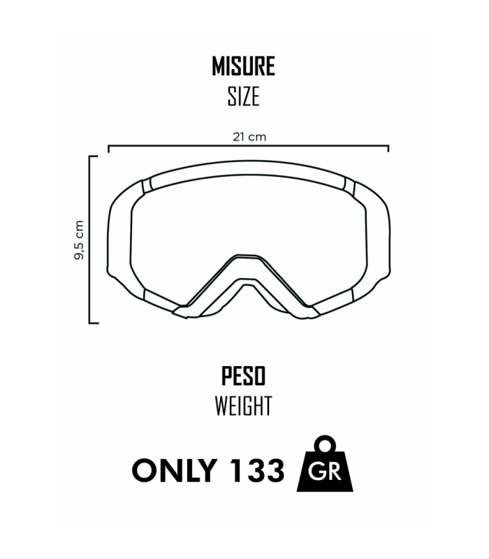 ETHEN 05 PRIMIS WHITE-RED GOGGLES (CLEAR LENS)