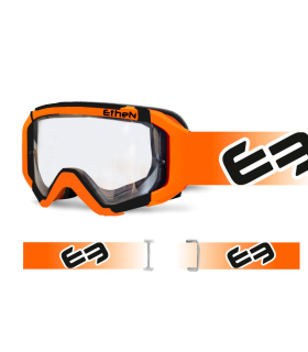 ETHEN 05 PRIMIS BLACK-ORANGE GOGGLES (CLEAR LENS)