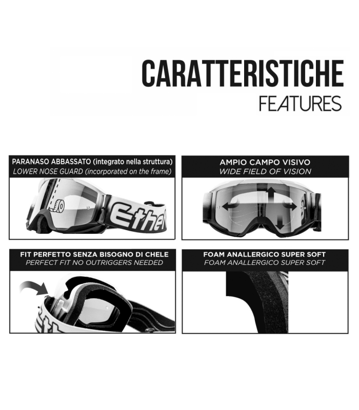 ETHEN 06 EVOLUTION TOP YELLOW GOGGLES (YELLOW MIRROR LENS)