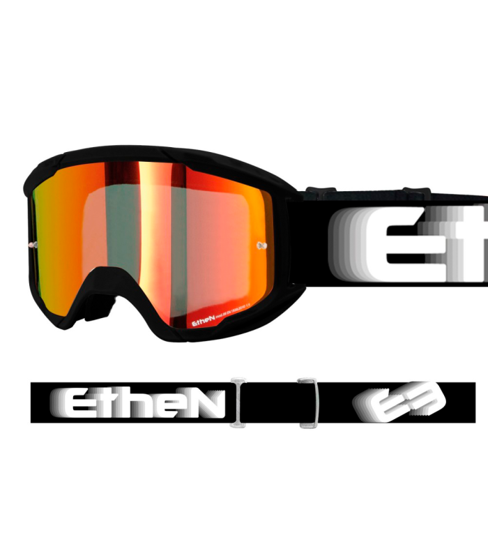 ETHEN 06 EVOLUTION TOP BLACK GOGGLES (YELLOW MIRROR LENS)