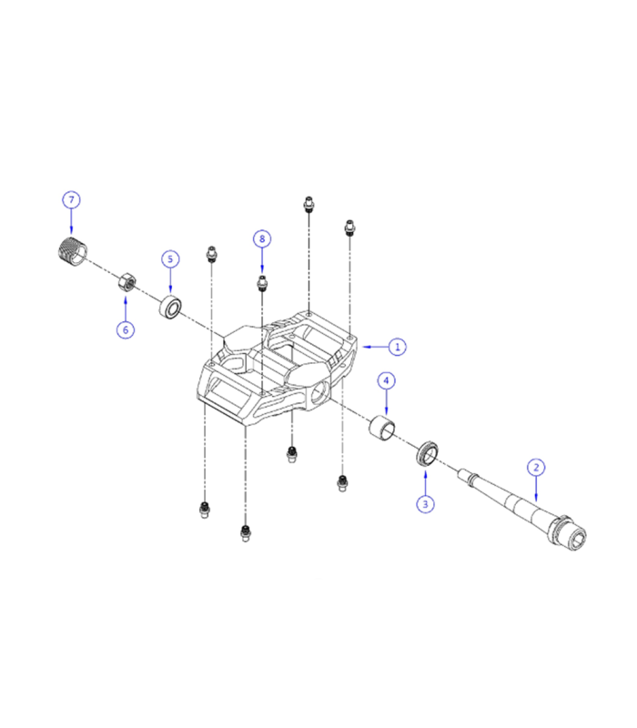HT AR06-SX BMX PEDALS (ROYAL BLUE)