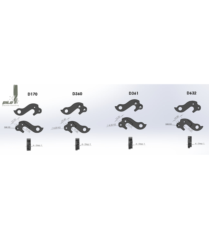 PILO D360 DERAILLEUR HANGER CUBE