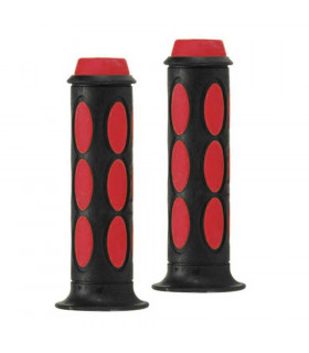 DOMINO DUAL COLORED SCOOTER GRIPS (BLACK/RED)