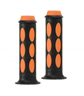 DOMINO DUAL COLORED SCOOTER GRIPS (BLACK/ORANGE)