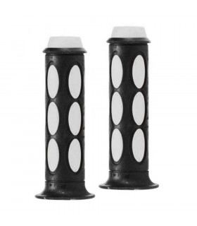 DOMINO DUAL COLORED SCOOTER GRIPS (BLACK/WHITE)