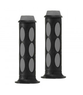 DOMINO DUAL COLORED SCOOTER GRIPS (BLACK/GREY)