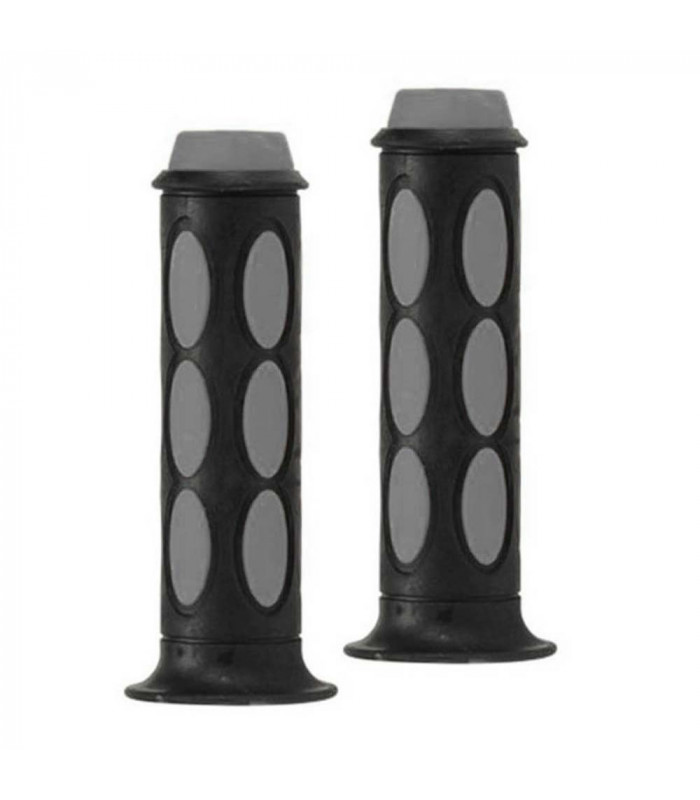 DOMINO DUAL COLORED SCOOTER GRIPS (BLACK/GREY)
