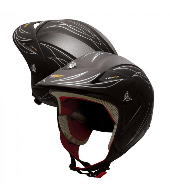 CASCO TRIAL TOPFUN (NEGRO MATE)