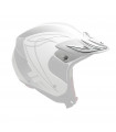 TOP FUN TRIAL HELMET VISOR   (WHITE MATTE)