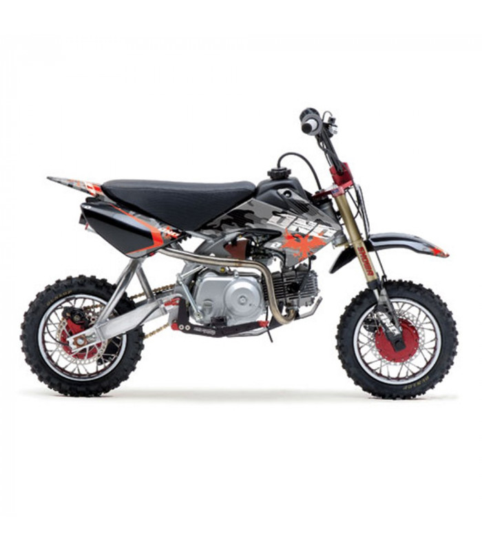 ONE BLACK CAMO GRAPHICS KIT + SEAT COVER HONDA CRF 50 (2004-2007) | TopFun.com