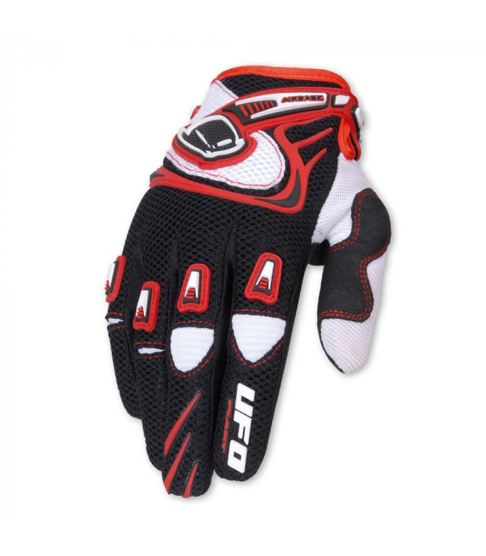 UFO AIRBASE RED VENTILATED GLOVES (SIZE: S) | TopFun.com