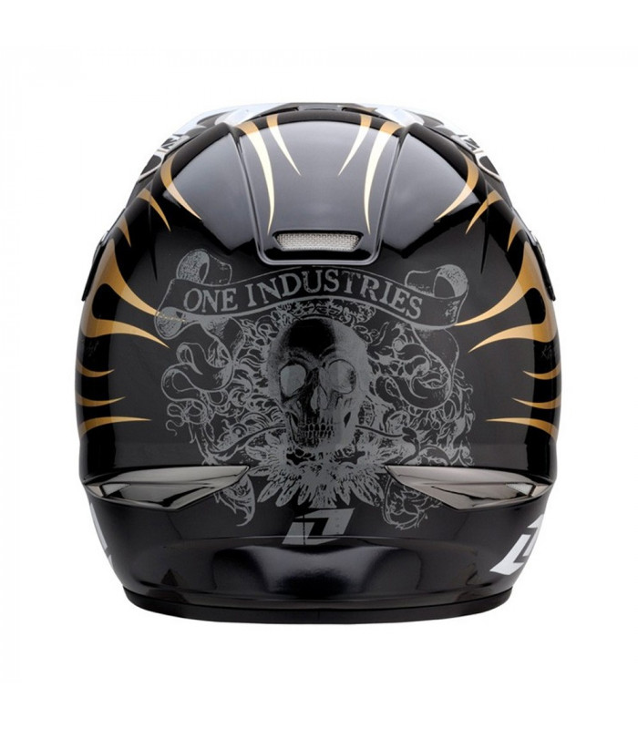 CASCO ONE INDUSTRIES KOMBAT FLAMES (NEGRO/DORADO) | TopFun.com