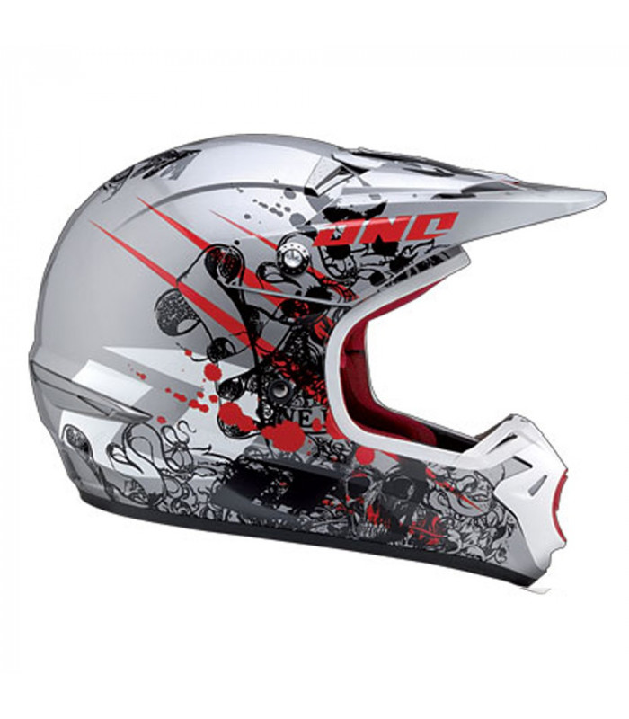 CASCO ONE INDUSTRIES KOMBAT MASSACRE (ROJO/PLATA) | TopFun.com