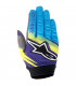 GUANTES MX ALPINESTARS TECHSTAR VENOM  LIMA/CYAN/PURPURA.