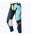 PANTALON MX ALPINESTARS TECHSTAR FACTORY  AZUL MARINO/TURQUESA/LIMA.