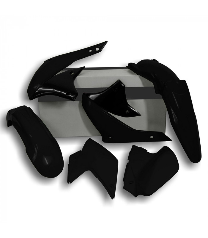 KIT PLASTICOS NEGROS   KLX 450 R ' 2007-15