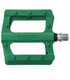 PEDALES HT PLATAFORMA MTB PA12 VERDES